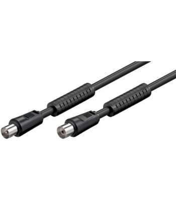 Cablu antena Coaxial tata - Coaxial mama 2.5m negru Goobay foto
