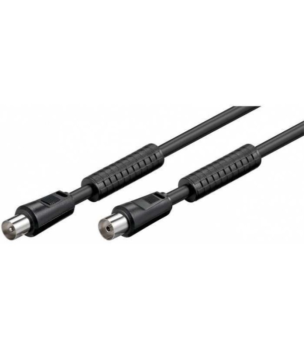 Cablu antena Coaxial tata - Coaxial mama 2.5m negru Goobay