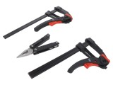 Kit Cleme Lemn și Sticlă cu Fixare Rapidă Multitool