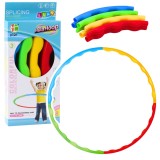 Cercuri hula-hoop cu stift, pliabile, colorate, 8 bucati, 60 cm, Lean 25177