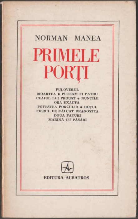 Norman Manea - Primele porti (ed. princeps)
