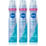 NIVEA Volume Care fixativ pentru volum maxim 3 x 250 ml