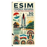 eSIM French Guiana, Unlimited Standard, 30 Days