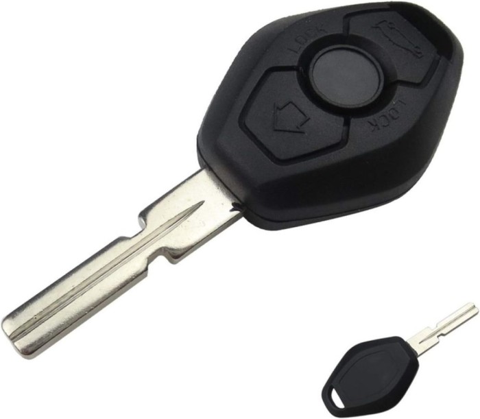 Carcasa cheie auto Techstar cu 3 butoane si lama 4 piste pentru BMW &ndash; compatibila E46, E39, E60, X3, X5
