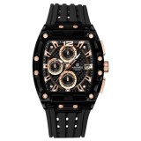 Ceas Bărbați Naviforce 7105 Negru-Rose &ndash; Design Military, Funcții Multiple, Rezistent la Șocuri, Rezistent la Apă 3ATM