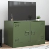 Comoda TV, verde masliniu, 67x39x44 cm, otel GartenMobel Dekor, vidaXL