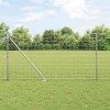 &Icirc;ngrădire cu st&acirc;lpi Argintiu 1 x 10 m Oțel