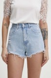 Answear Lab pantaloni scurti jeans femei, neted, high waist