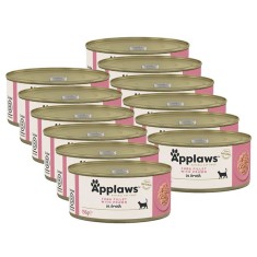 Applaws Hrana conservata pentru pisici cu ton ?i creve?i in bulion 12 x 156 g foto