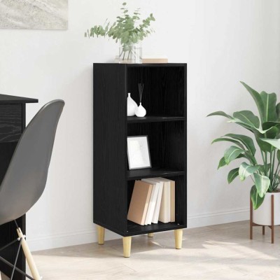 vidaXL Bufet Stejar negru 32.5 x 34.5 x 90 cm Lemn compozit foto