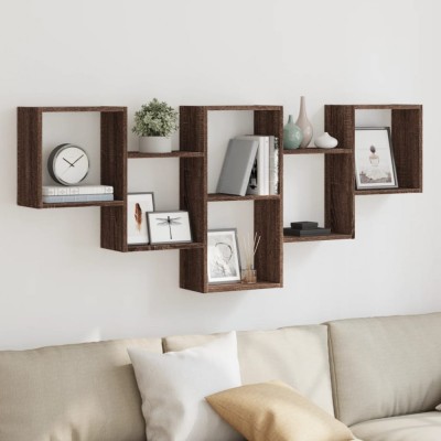 vidaXL Raft de perete, stejar maro, 159x18x66 cm, lemn compozit 853305 foto