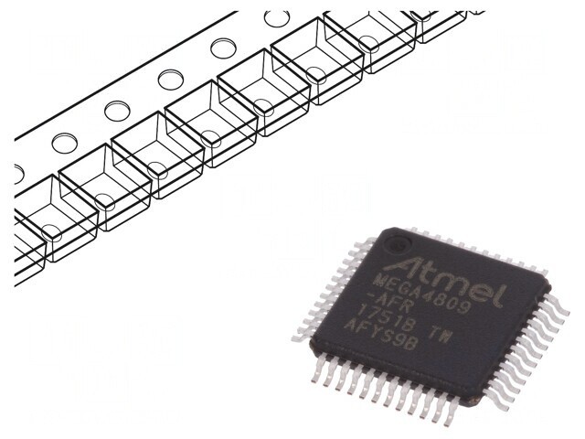 Microcontroler AVR TQFP48 cu Interfață I2C, SPI, UPDI și USART x4