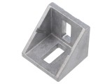 Colțar Aluminiu FATH 36x36x36mm cu 2 Orificii Cod 093W404