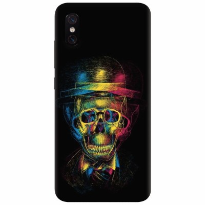 Husa silicon pentru Xiaomi Mi 8 Pro, Colorfull skull 3d foto