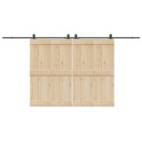 VidaXL Set feronerie pentru uși glisante, negru, 427 cm, oțel