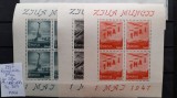 1947-Romania-1 Mai-Lp218a-Bl4-guma orig.-MNH, Stampilat