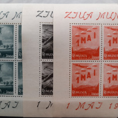 1947-Romania-1 Mai-Lp218a-Bl4-guma orig.-MNH