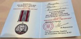 Brevet semnat olograf de Petro Poroșenko presedinte Ucraina / 25 de ani de la retragerea trupelor sovietice din Afganistan / Ukraina
