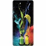 Husa silicon pentru Huawei P30 Pro, Abstract Color Bottles Splash