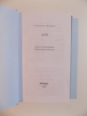 ANII de VIRGINIA WOOLF , 2014 foto