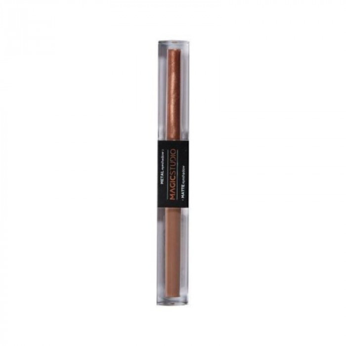 Fard de pleoape 2 in 1 Matte &amp;amp; Metal Magic Studio, Bronz deschis