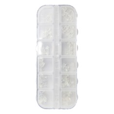 Figuri volumetrice 3D pentru manichiură, set funde transparente