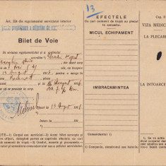HST A672 Bilet de voie 1916 Școala pregătitoare a ofițerilor rezervă Constanța