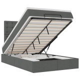 Cumpara ieftin Cadru pat otoman cu saltea tesatura gri inchis 120x190 cm