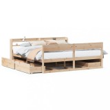 Cumpara ieftin Cadru de pat fara saltea, 200x200 cm, lemn masiv pin