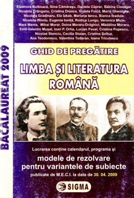 Ghid de pregatire bacalaureat, limba si literatura romana, modele de rezolvare foto