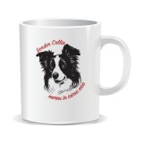 Cana personalizata cu mesaje pentru iubitorii de caini, Border Collie mereu in inima mea