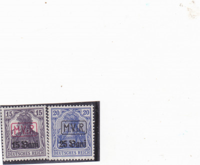 Romania 1918 , MVIR - MNH/** Ocupatia germana in Romania ,2 stamps foto