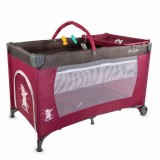 Patut Pliant Coccolle Siesta Roz, 2 Niveluri, Masuta Infasat, Tarc Joaca, Husa Transport, 120x60x75 cm, 0-4 ani, Max 15kg