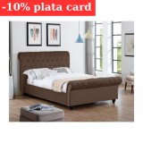 Pat Silver 140x200 cm Tapitat Catifea Maro Somiera Inclusa