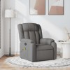 VidaXL Fotoliu de masaj rabatabil, gri &icirc;nchis, material textil