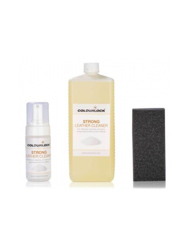 Soluție puternica pentru curățare piele Colourlock Strong Leather Cleaner 1L + burete + spumator