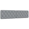 VidaXL Pernă tăblie de pat, gri deschis, 200 cm, material textil