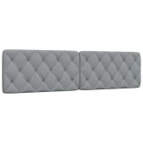 VidaXL Pernă tăblie de pat, gri deschis, 200 cm, material textil