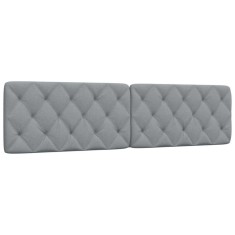 vidaXL Pernă tăblie de pat, gri deschis, 200 cm, material textil 4019240