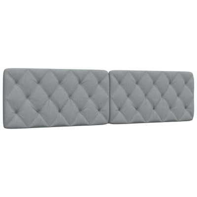 vidaXL Pernă tăblie de pat, gri deschis, 200 cm, material textil foto