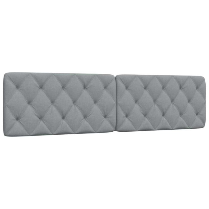 vidaXL Pernă tăblie de pat, gri deschis, 200 cm, material textil