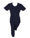 Costum Medical Pe Stil, Bluemarin cu fermoar, 97% Bumbac, Model Ana - 2XL, S, Bleumarin