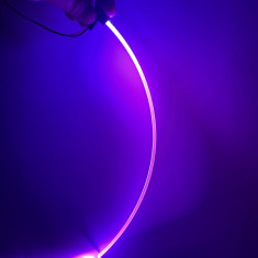 Lumini ambientale Roz cu 2 surse LED si 2m Fibra optica - FK-S2M2L-PINK