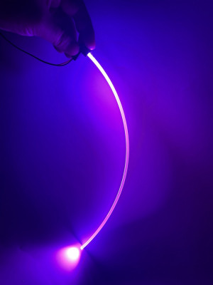 Lumini ambientale Roz cu o sursa LED si 1m Fibra optica - FK-S1M1L-PINK foto