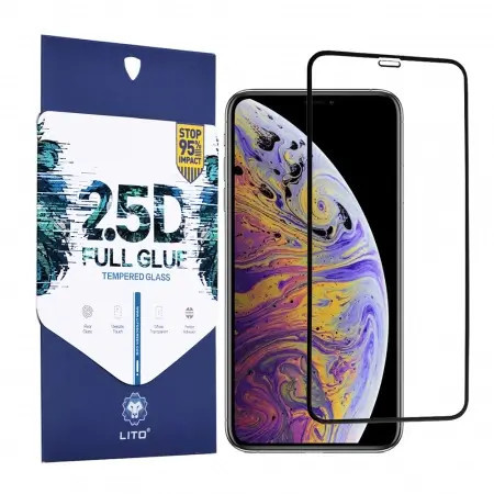 Folie de sticla iPhone XS Max 11 PRO Max Neagra Lito