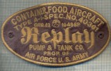 Y 1619 EMBLEMA-AVIATIE - ,,REPLAY&quot; -AIR FORCE U.S. ARMY -PENTRU COLECTIONARI