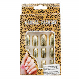 Cumpara ieftin Set 12 unghii false - adeziv inclus, animal print, Global Fashion