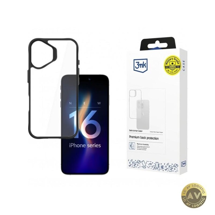 Husa pentru Apple iPhone 16 3MK Satin Armor Case+ Transparenta