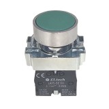 Buton cu revenire Freder 32-751, verde, contact normal deschis, IP40