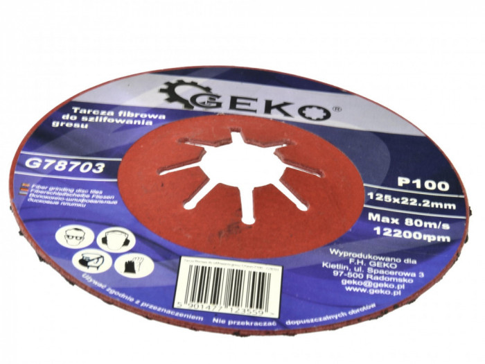 Disc slefuire 125mm P100, Geko G78703